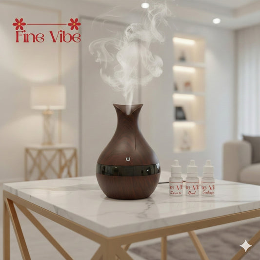 (3 Free Luxury Scents)Vase Shaped Humidifier