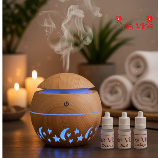 (3 Free Luxury Scents)🌙 Nightsky Edition: Round Shaped Humidifier