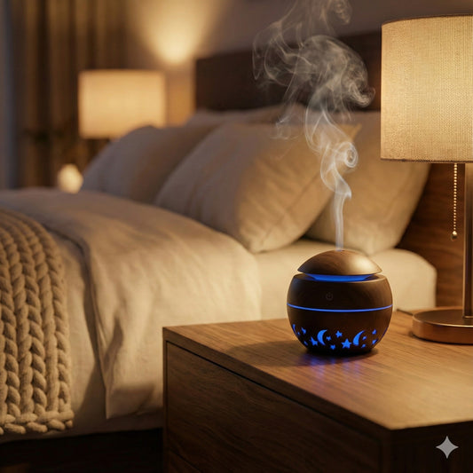 (3 Free Luxury Scents)🌙 Nightsky Edition: Round Shaped Humidifier